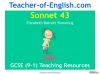 Sonnet 43 Elizabeth Barrett Browning Teaching Resources (slide 1/35)